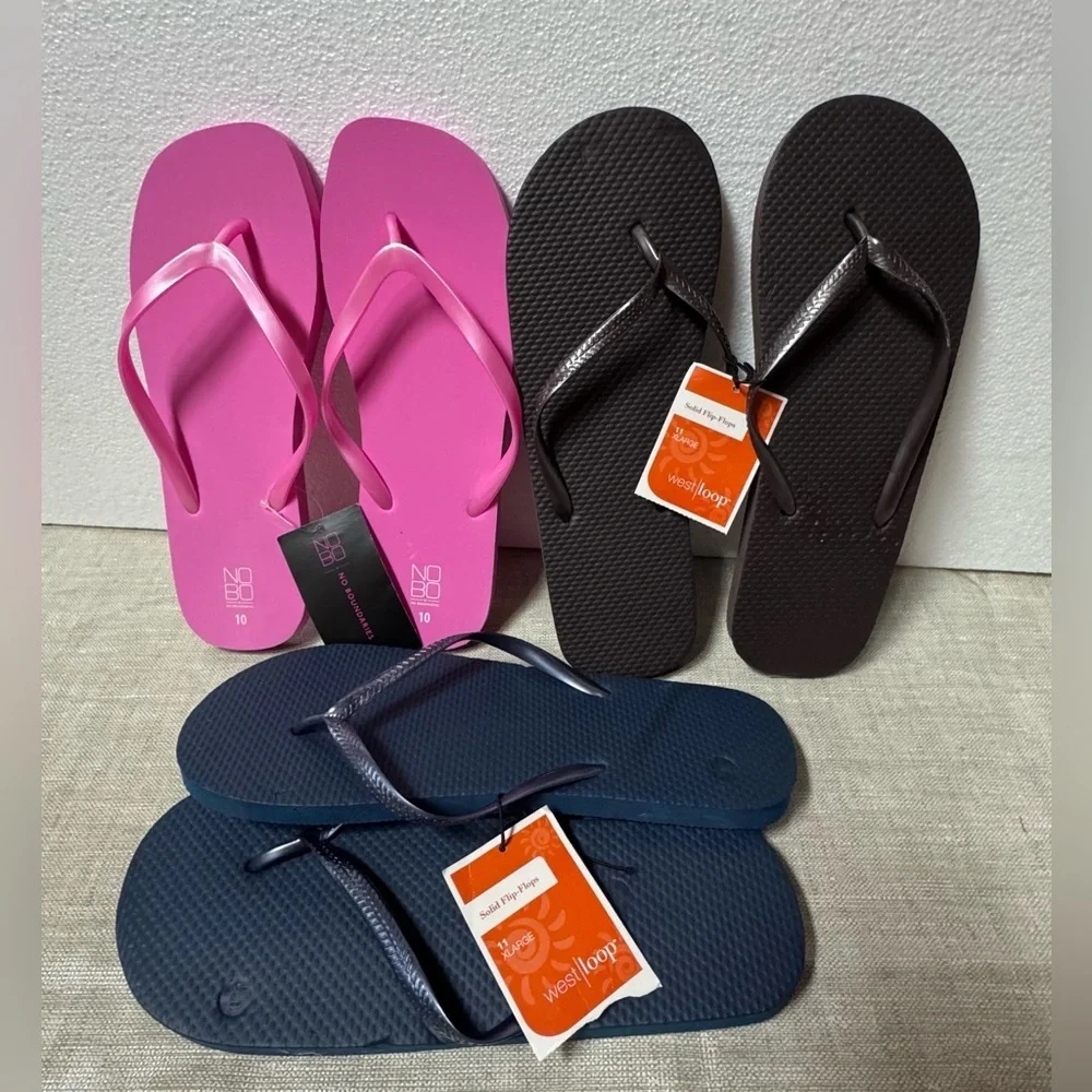 West Loop and No Boundaries  Women's Bundle Flip Flop Sandals -